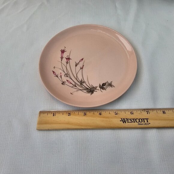 Vintage Crooksville USA Pink PussyWillow Plate - Picture 6 of 7